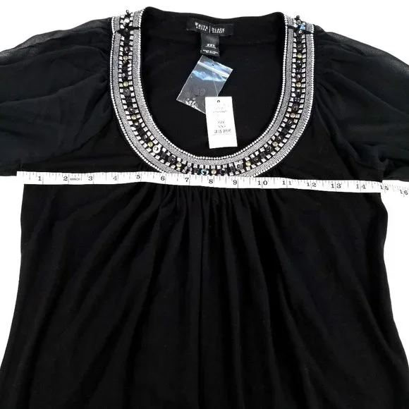 White House Black Market Jewel Neck Chemise Dress - Picture 5 of 12